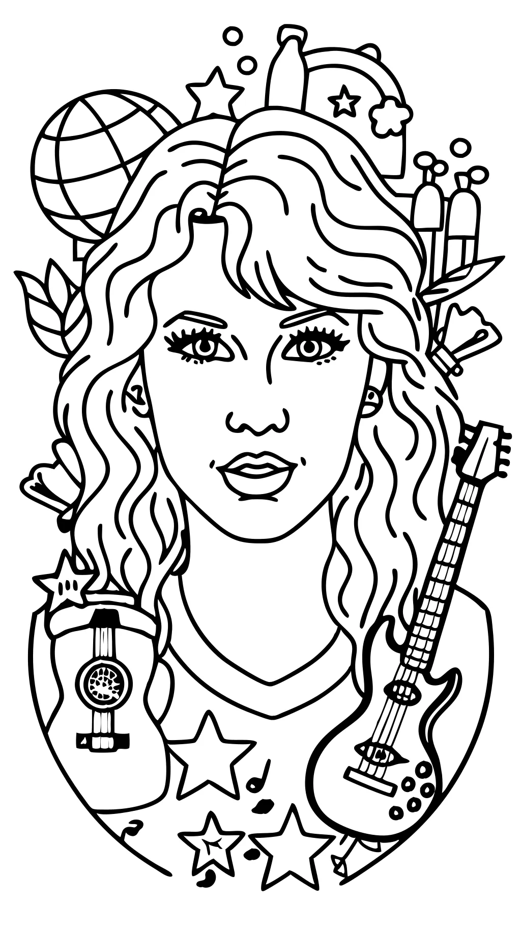 drawing taylor swift coloring pages